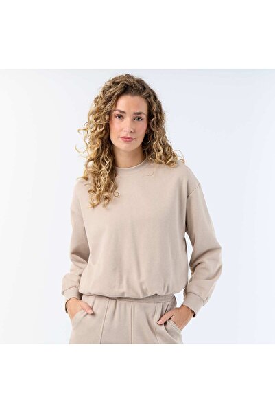 KIABI Balloon French Terry Sweatshirt BEIGE