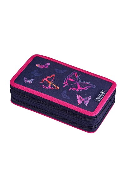 Herlitz Penar echipat dublu (2 compartimente) 23 piese Rainbow Butterfly