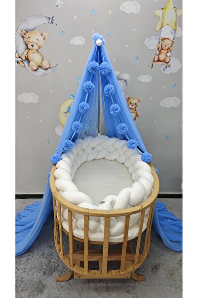 meleginisiklitoplari PONPONLU BEBE MAVİ CİBİNLİK + METAL L TİPİ CİBİNLİK APARATI