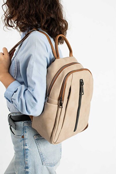 WİKİDAYS.S MODA TRENDİ Fiona Zipper Detailed Women's Backpack