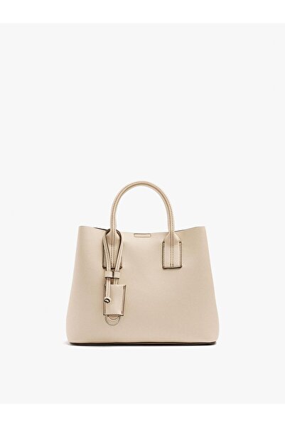 PARFOIS Kadın Charm'lı Düz Tote Çanta