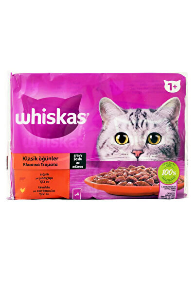 Whiskas ΓΑΤΟΤΡΟΦΗ ΕΠΙΛΕΓΜΕΝΟ ΚΡΕΑΣ ΣΕ ΣΑΛΤΣΑ 4x85gr.