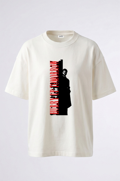 Anetos The Weeknd_12 Design Printed Oversize White T-Shirt