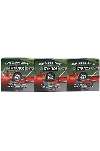 Kyknos ΚΥΚΝΟΣ ΤΟΜΑΤΑ ΠΕΡΑΣΤΗ ΣΤΟΝ ΜΥΛΟ (3x250gr.) - (ΧΑΡΤΙΝΟ)