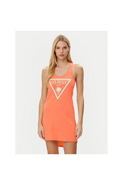 Guess Γυναικείο Καθημερινό Φόρεμα E3GP03JA914 Πορτοκαλί