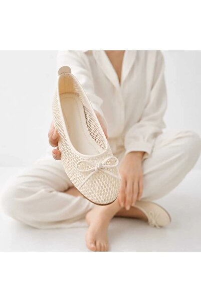 StWenn Γυναικεία διχτυωτά παπούτσια Mary Jane Ballerina με αγκράφα, αναπνεύσι...