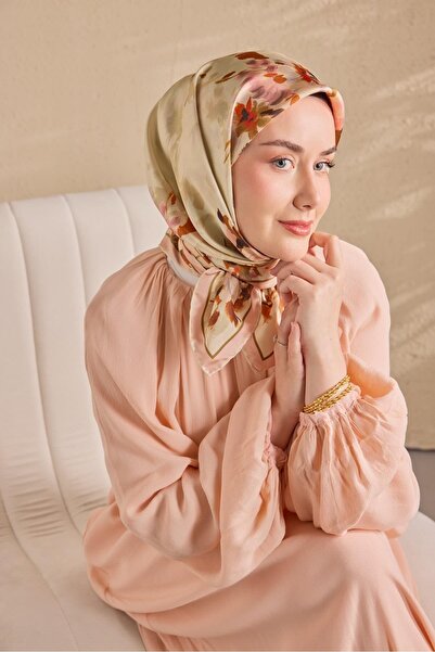 Silk Home Twill İpek Watercolor Eşarp Pudra Pembe 90x90