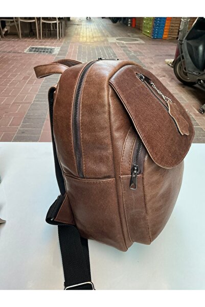 Mocikon Genuine Leather Medium Size Unisex Tablet and Backpack with Front Fla...