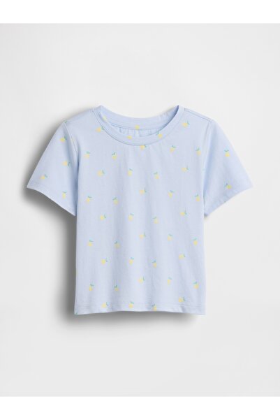 GAP Kız Bebek Açık Mavi Mix & Match Baskılı T-Shirt