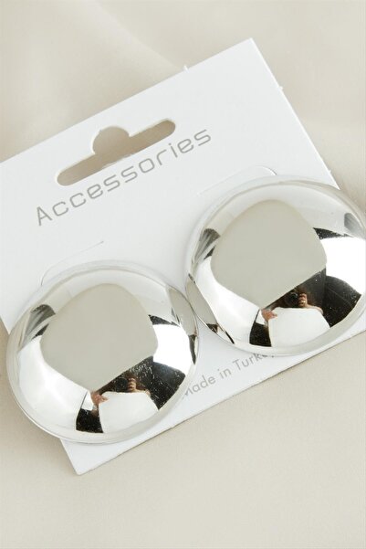 ZERO LAND Ilkestor Round New Season Metal (20610) Earrings-Silver Color