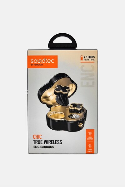 porodo Chic True Wireless ENC Earbuds, Black