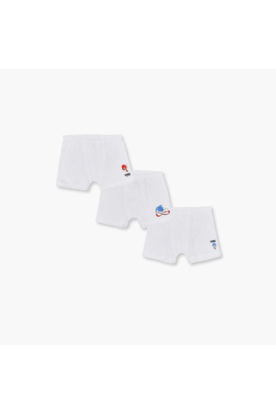 CPLG Pack of 3 Cotton Briefs with Sonic the Hedgehog Print