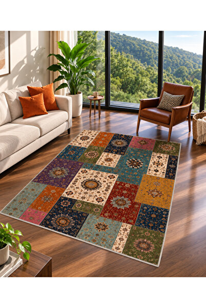 Rugs Modern Halı SDT Karışık Desenli Modern Dokuma Taban Dekoratif Halı sdtam...