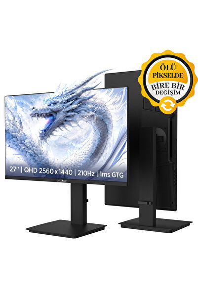 James Donkey Ravel Q70 27'' 210Hz 1Ms GTG Fast IPS QHD 2K Pivot Gaming Monitö...