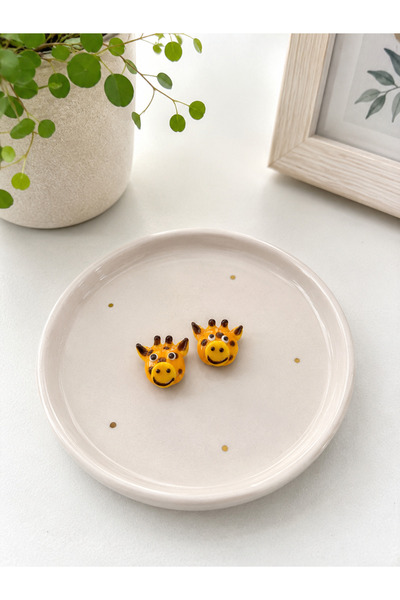 ADAMODART Handmade Giraffe Murano Glass Beads (2 Pieces)