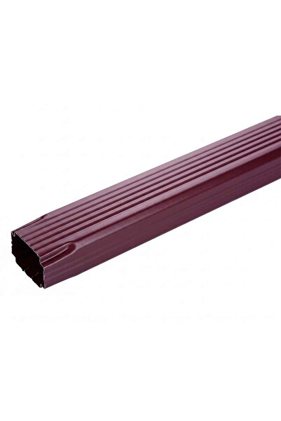 Galvaniz Kare Yağmur İniş Borusu - Bordo - 3 Metre