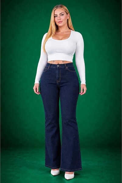 EYLÜLXXL İSPANYOL PAÇA BÜYÜK BEDEN JEANS PANTOLON