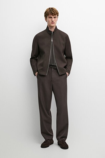 Massimo Dutti %100 cool wool total look pantolon