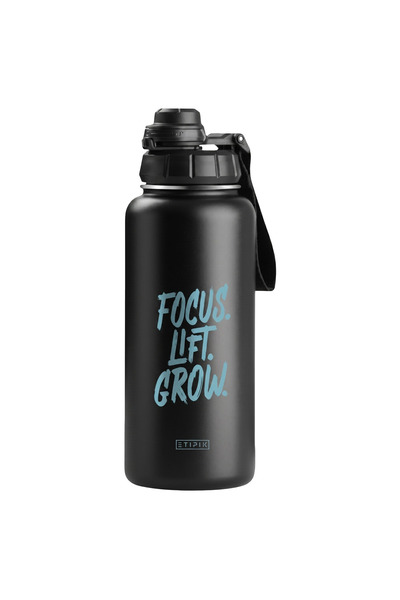 OEM Sticlă de Apă Bidon Termic pentru Sală Sportiv din Oțel Negru 950 ml