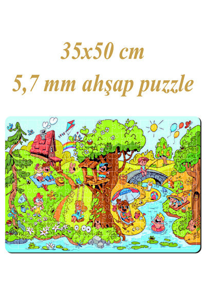 LİPYOS 200 Piece Wooden Puzzle, Summer, Vacation, Leisure
