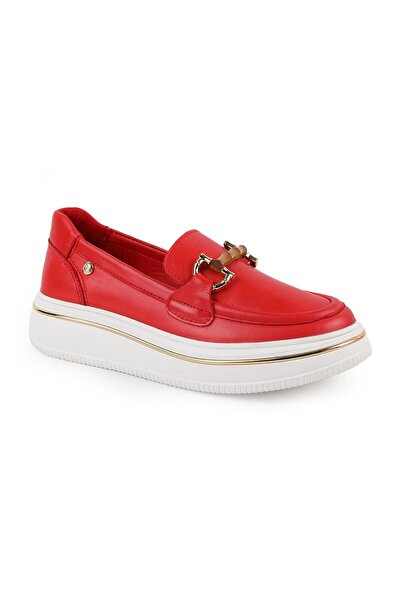 Mammamia Women's Genuine Leather Comfort Sneaker Thick Sole Lace-Up Casual Shoes
