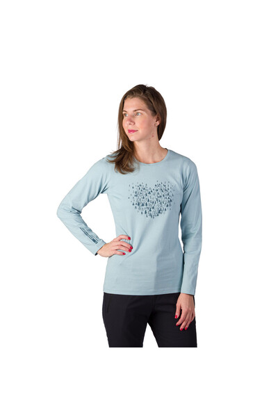 NORTHFINDER TR-6070OR tricou de damă din bumbac organic ANGE, Albastru