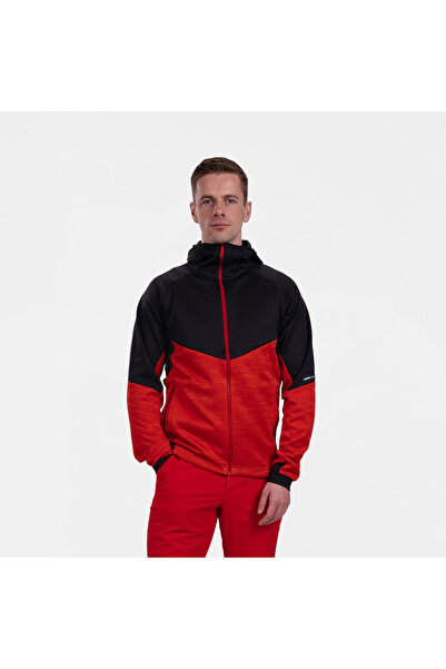 NORTHFINDER Bluza fleece melange barbati Dammastock, Rosu