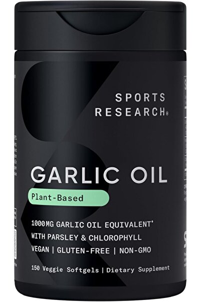 Sports Research , Garlic Oil, Plant-Based, 150 Veggie Softgels