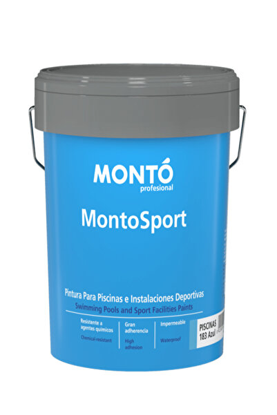 MONTO Vopsea pe bază de apă pentru piscine din beton – Rezistentă la clor și ...
