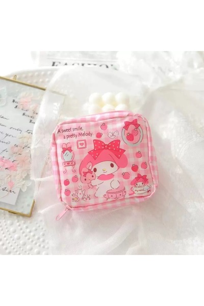 synshop Rabbit My Melodi Patterned Sanitary Pad Bag |   Organizers |   Makeup...