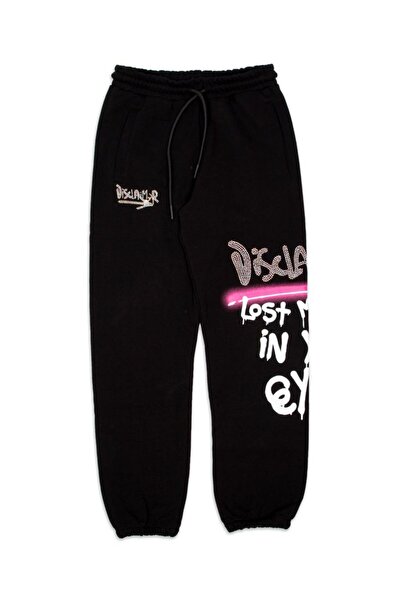 classy moda Unisex Lettering Front Printed 2 Thread Combed Cotton Baggy Trousers