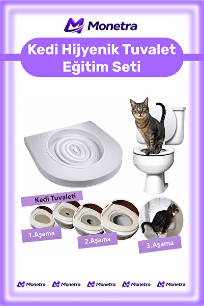 Monetra #KediHijyenikTuvaletEğitimSeti Klozet Alıştırma Kapağı Kum Kabı Wc Ya...
