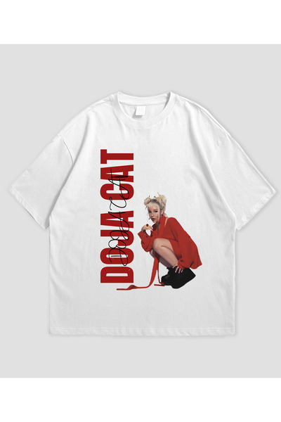 MAGORS Doja Cat majica sa printom, unisex, oversize kroj, 100% pamuk, okrugli...