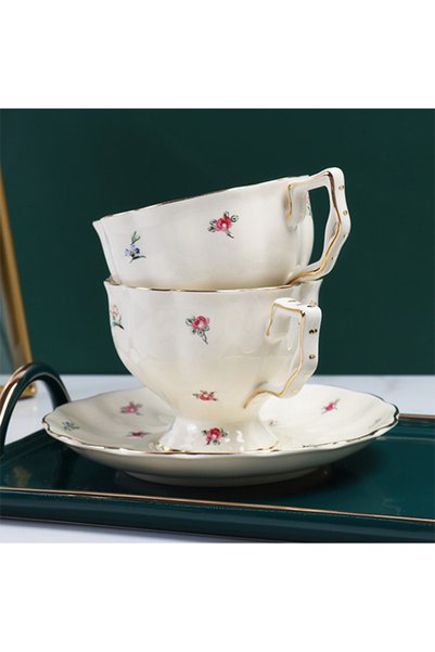 EHOME Printed Espresso/Coffee Cup Set 300ml