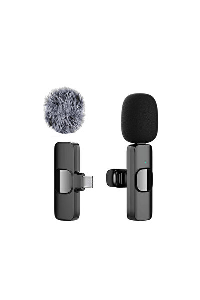 Choice3 Black 1in1 Type-C K1 Wireless Lavalier Microphone Portable Audio Vide...