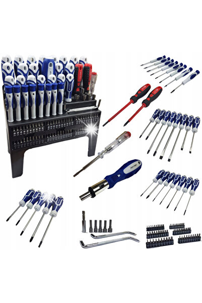 Falon Tech Set de 100 de biți pentru șurubelniță, chei tubulare, chei hexagon...
