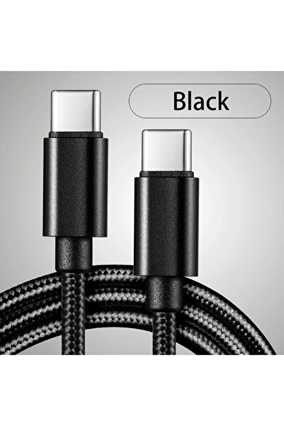 Choice6 1m black 66W Nylon Braided USB C to C Cable Fast Charging 1m 2m 3m fo...