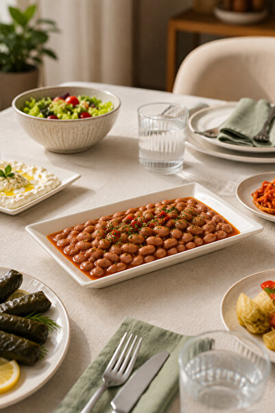 Nandy Home İstanbul Kayık - Dikdörtgen Kayık Seramik Sunum Tabağı - Yemek, Me...