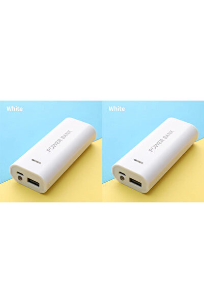 Choice3 قطعتان من علب شحن بطارية USB بيضاء بسعة 5600 مللي أمبير في الساعة، مت...