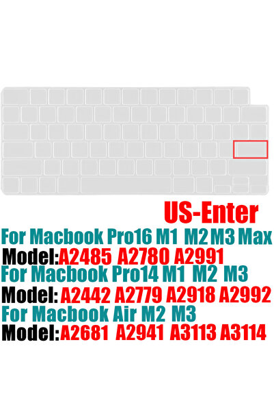 Choice10 US-clear Compatible with MacBook Pro 14 16 Inc Skin & Air 13.6 15.3 ...