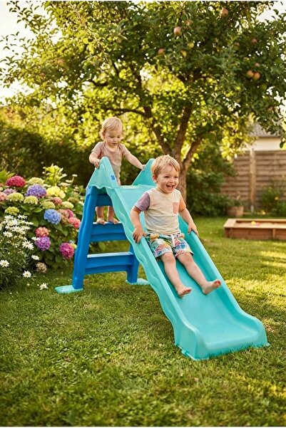 Tıfıl Toys Katlanabilir ve Su Bağlantılı Aqualand Çocuk Kaydırağı – Dalgalı T...
