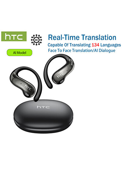 Choice Black-AI HTC NE19 Wireless Bluetooth Headphones OWS Open Ear AI Transl...