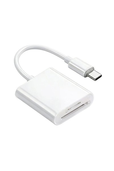 Choice قارئ بطاقات SD/TF ثنائي الفتحات 2 في 1، محول USB-C إلى SD/TF، قارئ بطا...