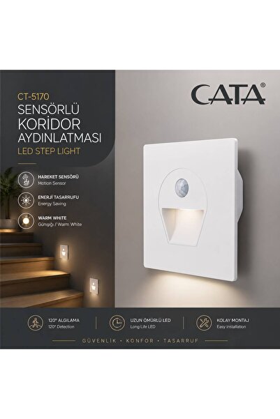 Cata CT-5170 SENSÖRLÜ KORİDOR AYDINLATMA (GÜNIŞIĞI)