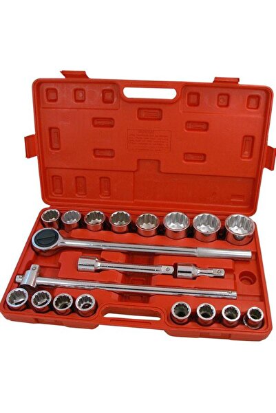 neilsen Set de scule cu chei tubulare de 3/4 inch, 12 laturi, 19-50mm, cu cli...