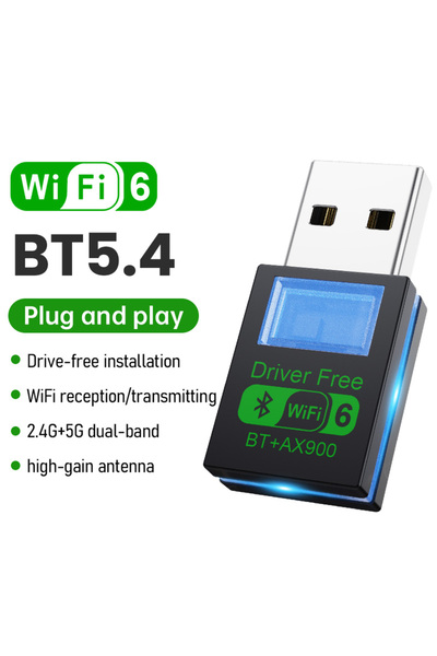 choice2 AX900 BT5.4 PC-Optimized 2-in-1 AX900 WiFi 6 Adapter- Driver-Free Wir...