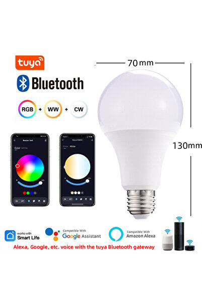 Choice4 220V 15W Bluetooth Tuya Wifi/Bluetooth Smart Bulb Alexa Led Lamp E27 ...