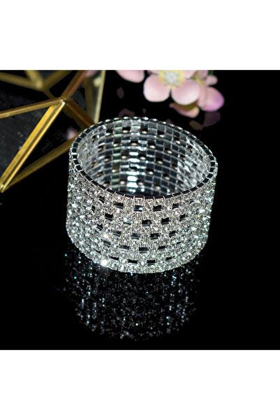 choice2 silver European and American Handmade Rhinestone Elastic Bracelet, Mu...