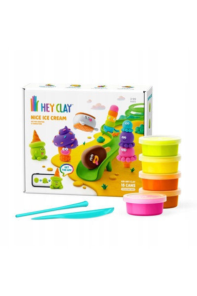 TM TOYS Set de plastilină pentru modelat figurine Hey Clay Înghețată