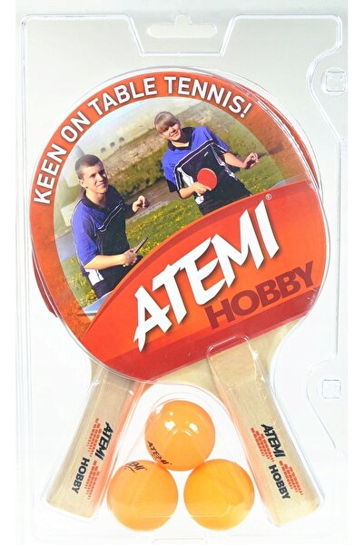 Atemi Tenis de masă Ping Pong Rachetă de hobby X2 + Mingi